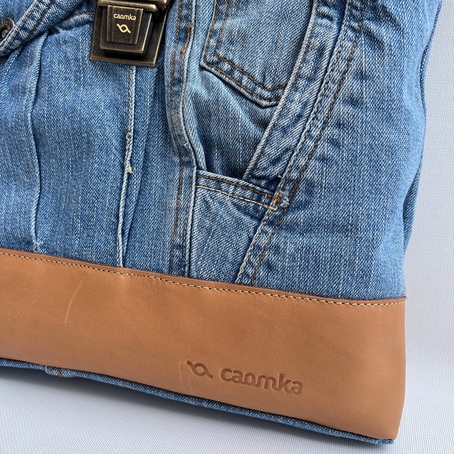 Mochila Top Caomka Recycled ♻️ Jeans · Pieza Única 15245