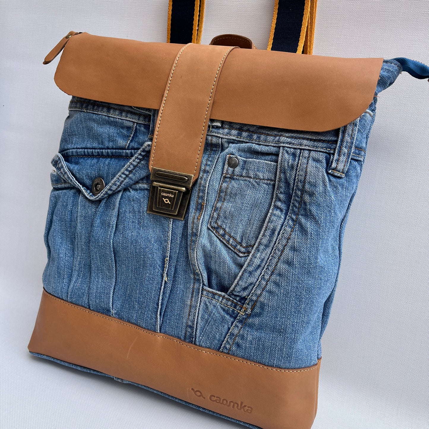 Mochila Top Caomka Recycled ♻️ Jeans · Pieza Única 15245