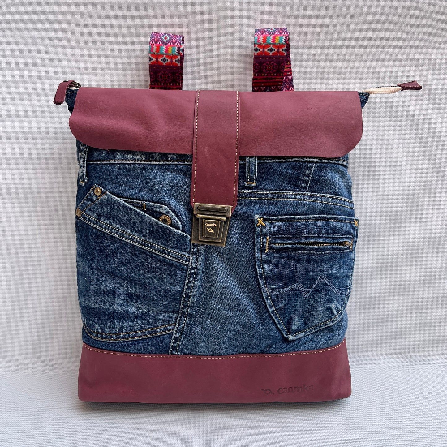 Mochila Top Caomka Recycled ♻️ Jeans · Pieza Única 15246