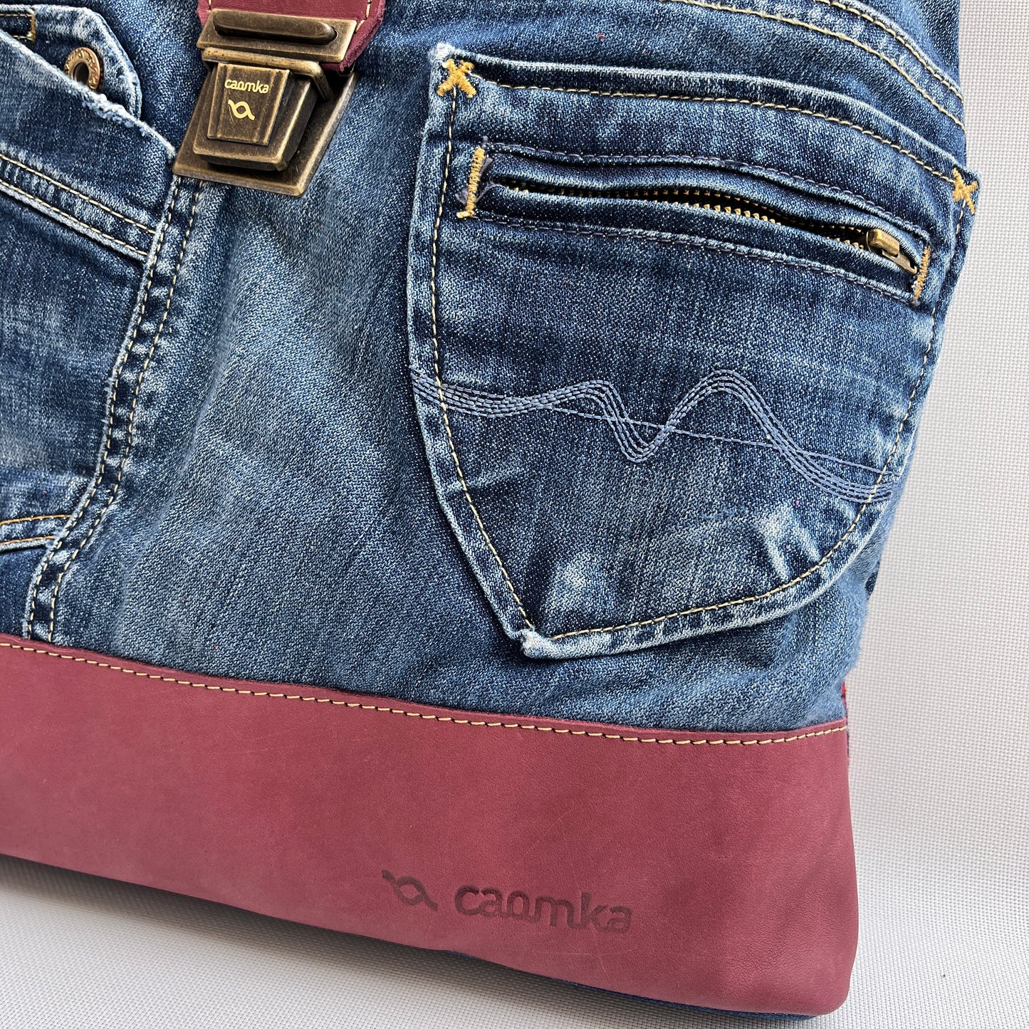 Mochila Top Caomka Recycled ♻️ Jeans · Pieza Única 15246