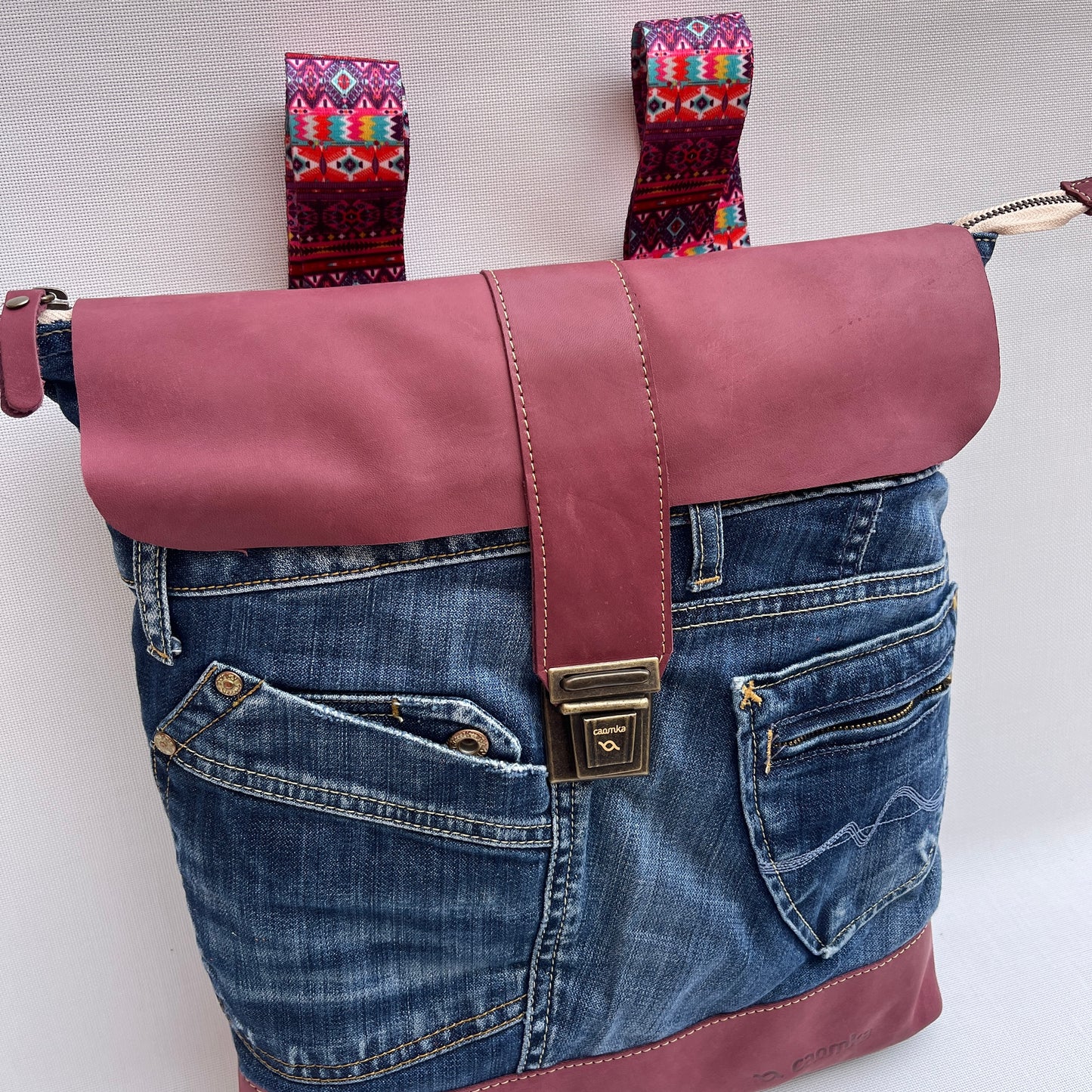 Mochila Top Caomka Recycled ♻️ Jeans · Pieza Única 15246