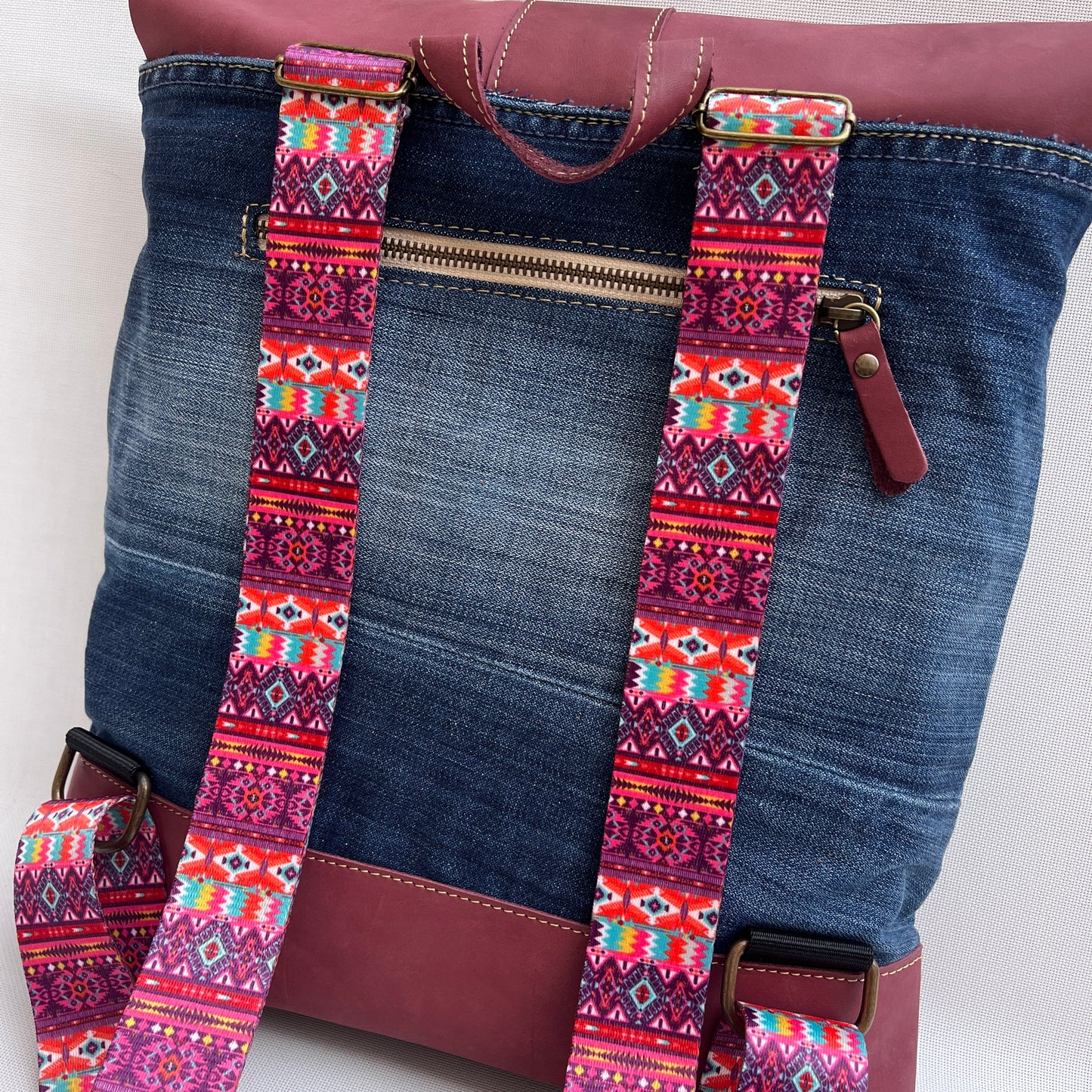 Mochila Top Caomka Recycled ♻️ Jeans · Pieza Única 15246