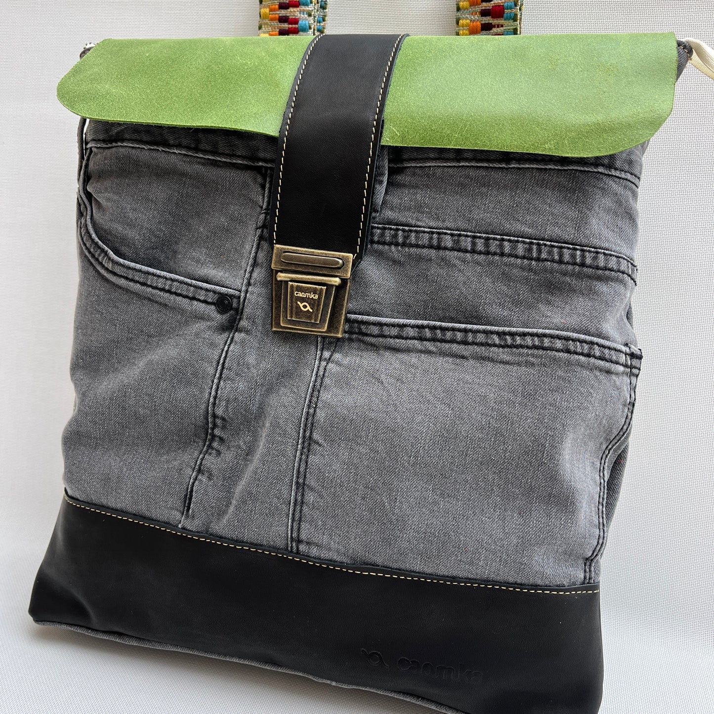 Mochila Top Caomka Recycled ♻️ Jeans · Pieza Única 15249