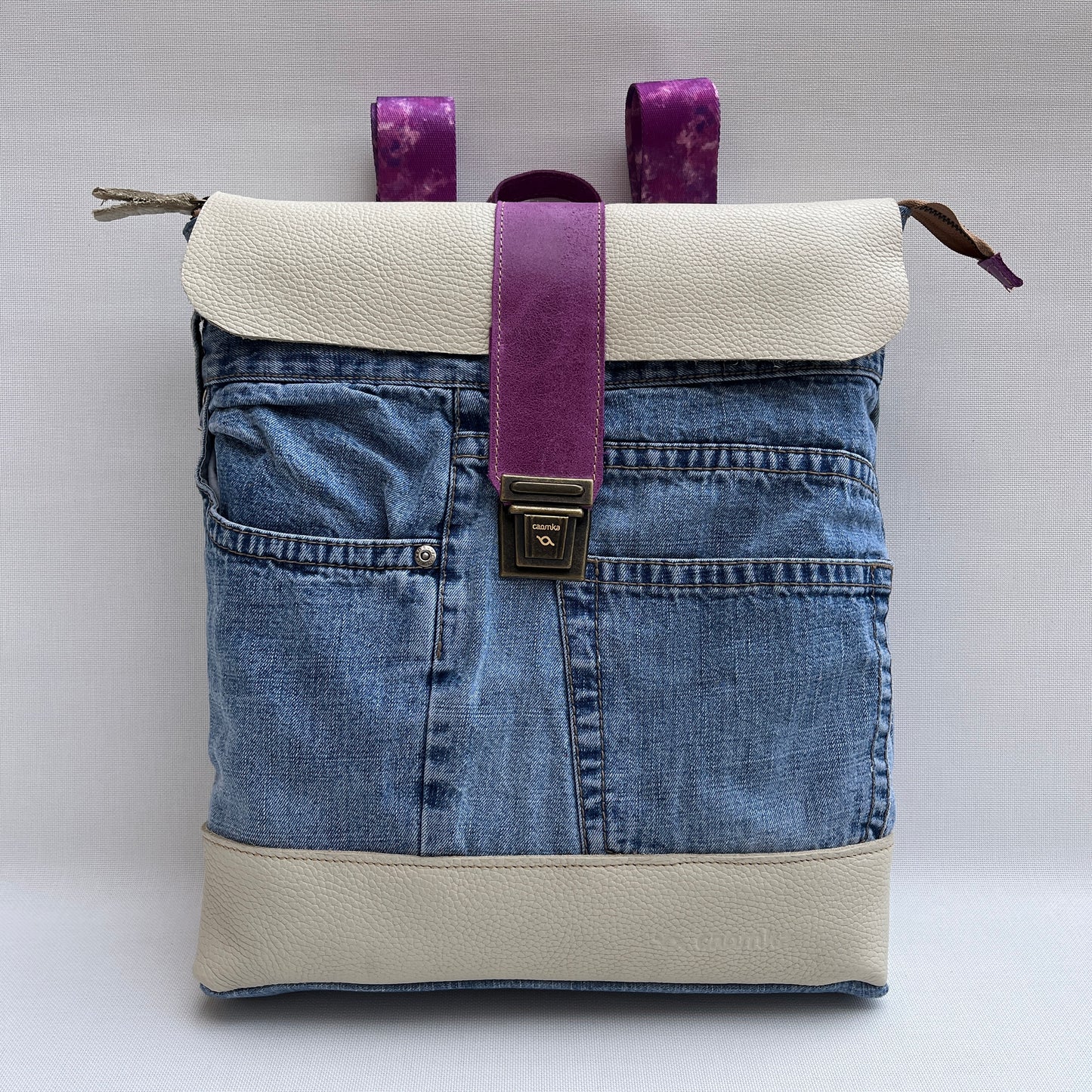 Mochila Top Caomka Recycled ♻️ Jeans · Pieza Única 15251