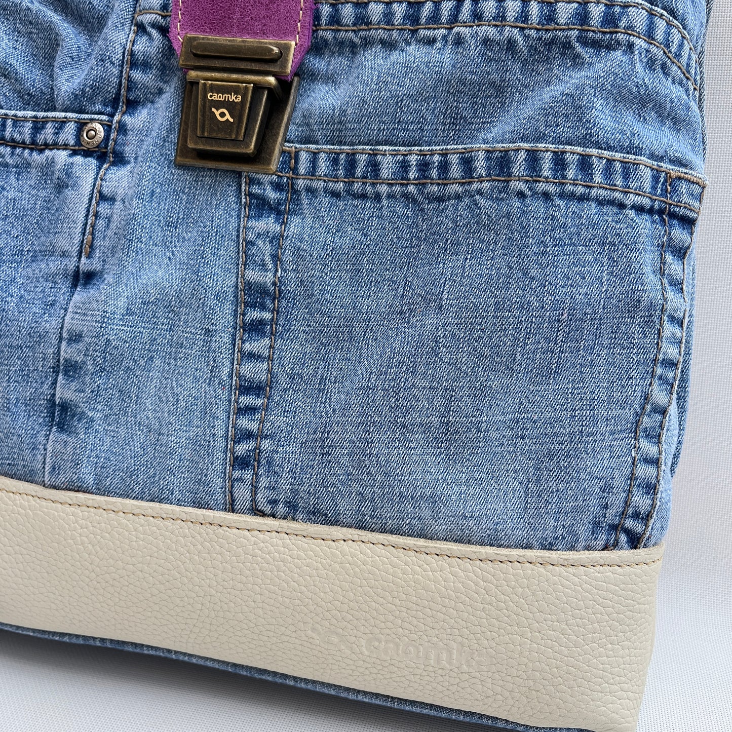 Mochila Top Caomka Recycled ♻️ Jeans · Pieza Única 15251