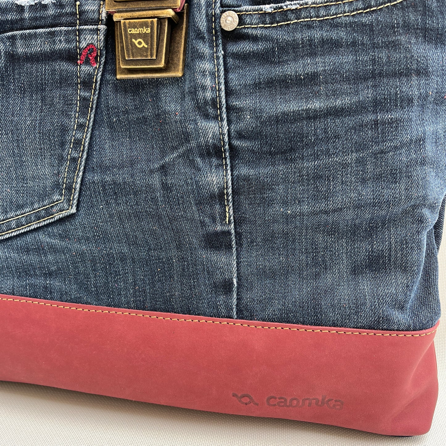 Mochila Top Caomka Recycled ♻️ Jeans · Pieza Única 15252