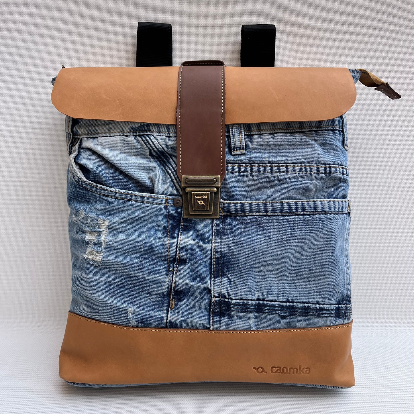 Mochila Top Caomka Recycled ♻️ Jeans · Pieza Única 15253