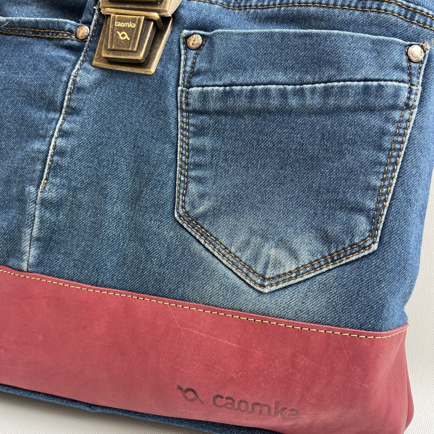 Mochila Top Caomka Recycled ♻️ Jeans · Pieza Única 15254