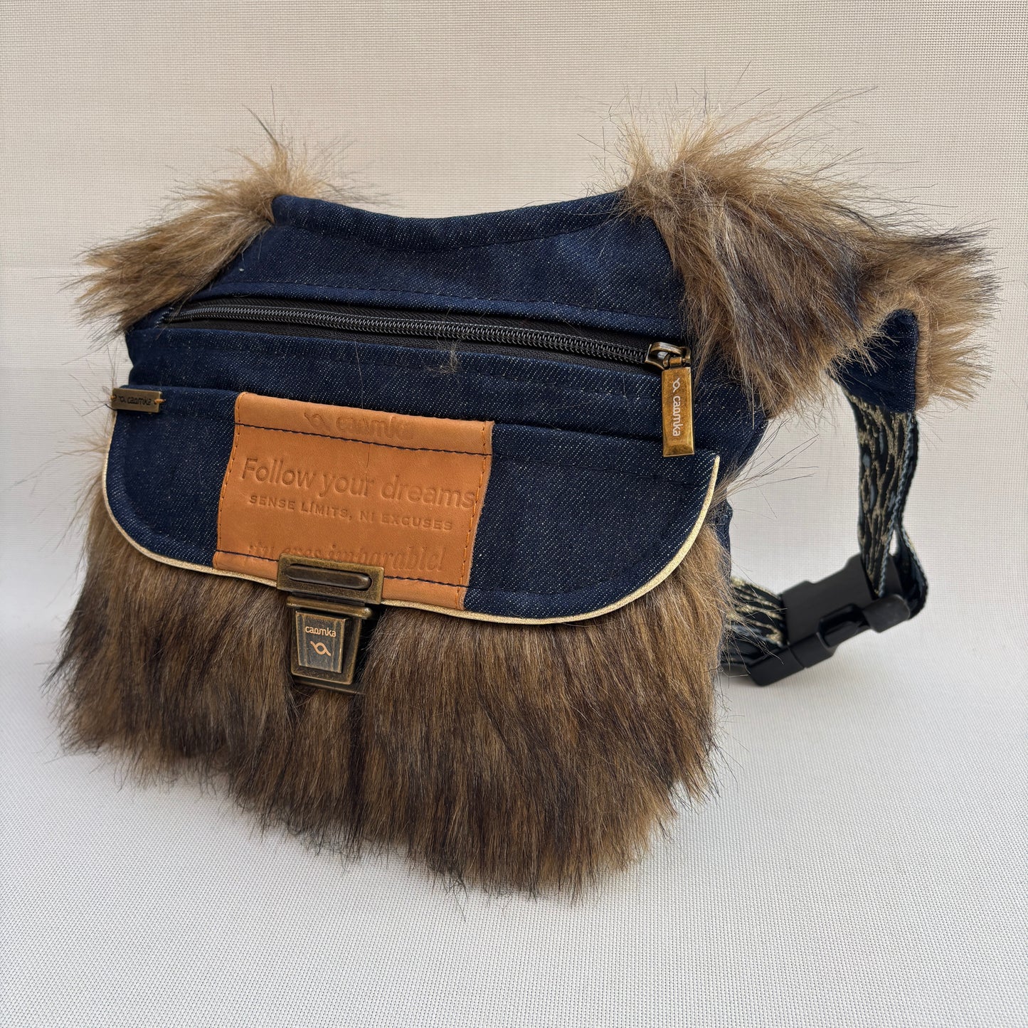Riñonera "Special Jeans Feline" + Bolsillo trasero · Pieza Única Núm. 18445