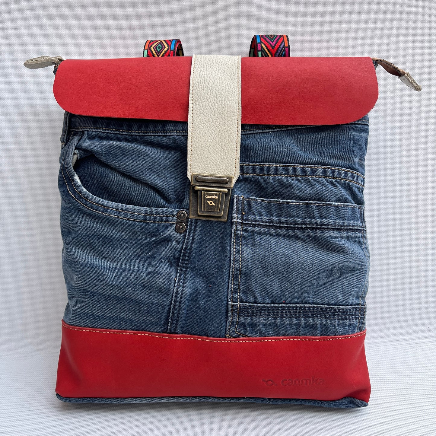Mochila Top Caomka Recycled ♻️ Jeans · Pieza Única 15256