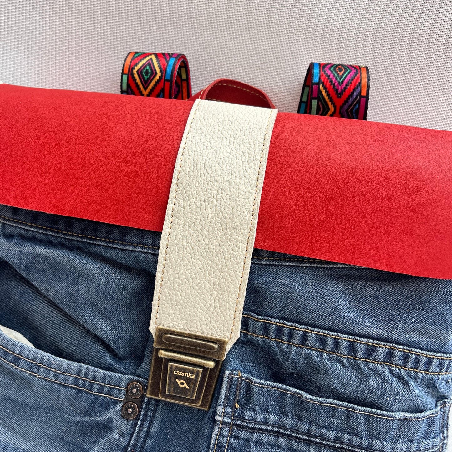 Mochila Top Caomka Recycled ♻️ Jeans · Pieza Única 15256