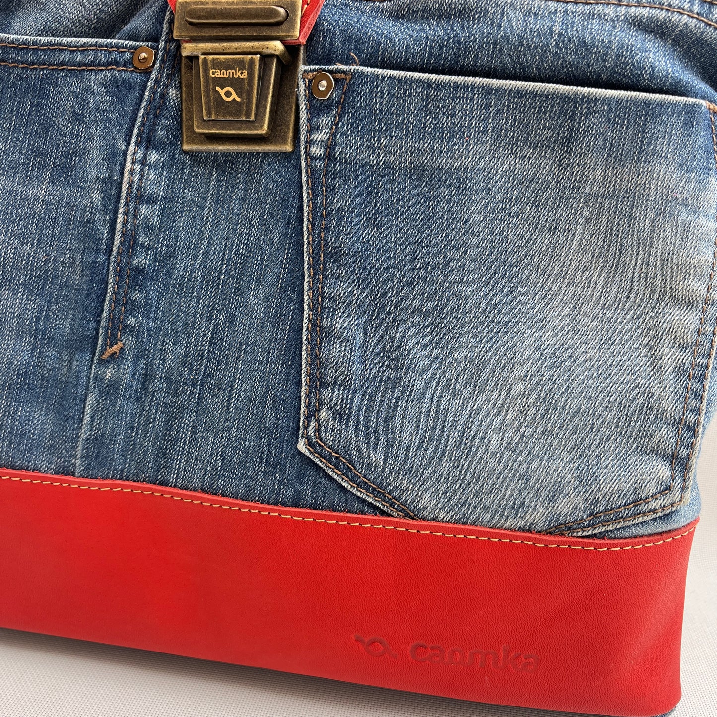 Mochila Top Caomka Recycled ♻️ Jeans · Pieza Única 15257