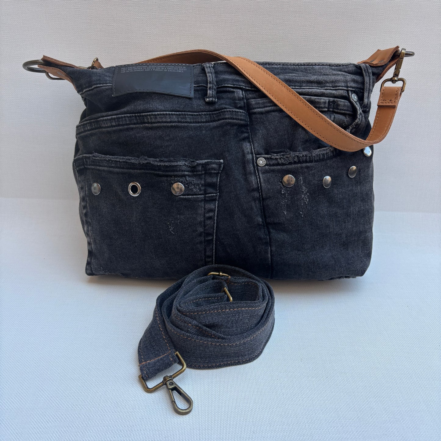 Bolso, bandolera vaquero · Multifunción · ♻️ Jeans Recycled ♻️ · Pieza Única Núm. 17779