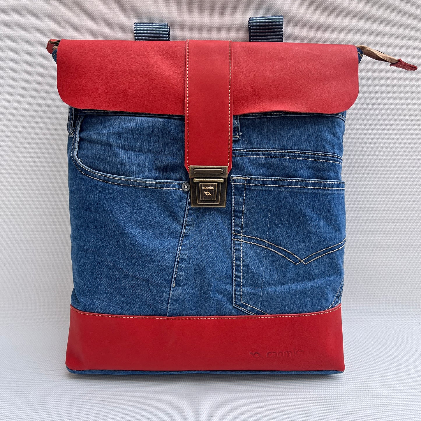 Mochila Top Caomka Recycled ♻️ Jeans · Pieza Única 15259