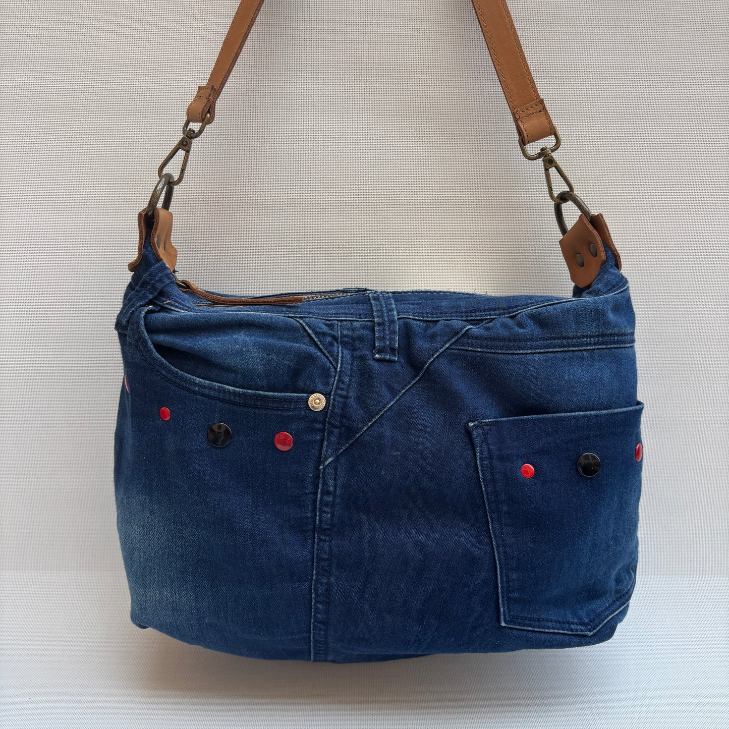 Bolso, bandolera vaquero · Multifunción · ♻️ Jeans Recycled ♻️ · Pieza Única Núm. 17781