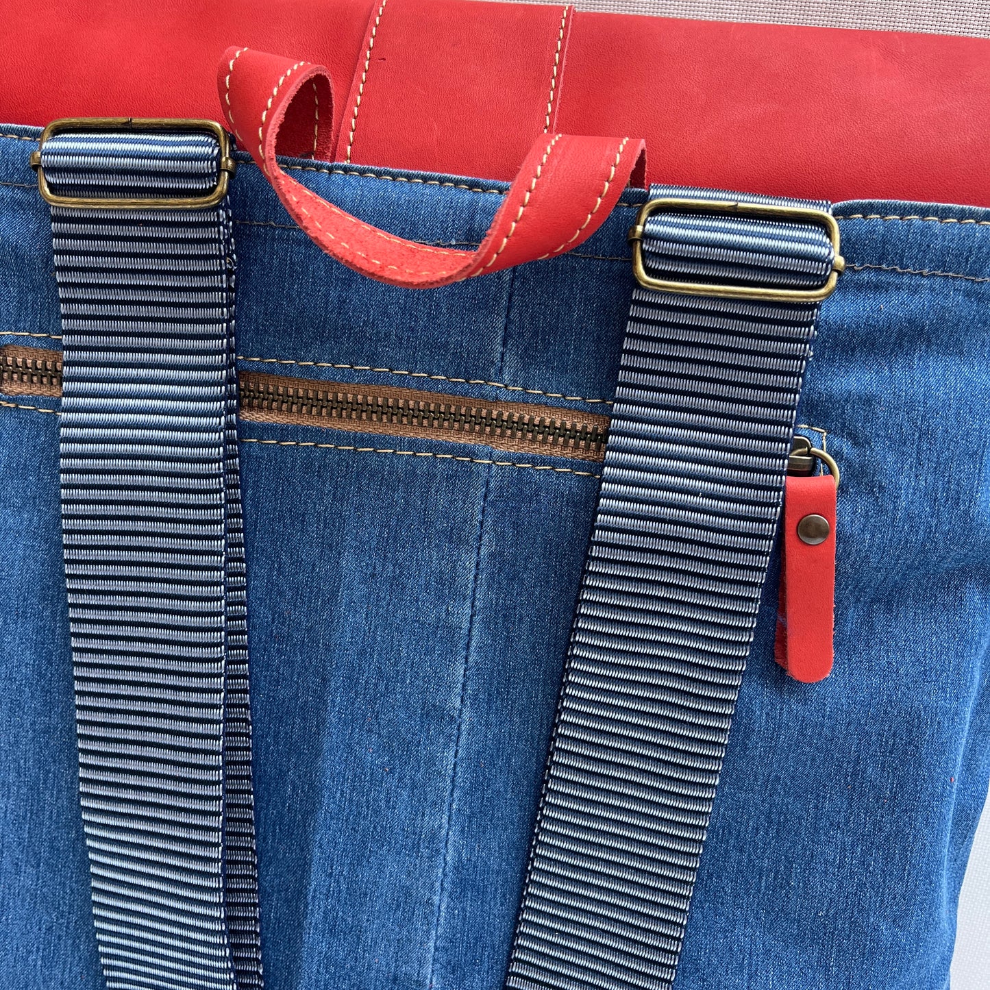 Mochila Top Caomka Recycled ♻️ Jeans · Pieza Única 15259