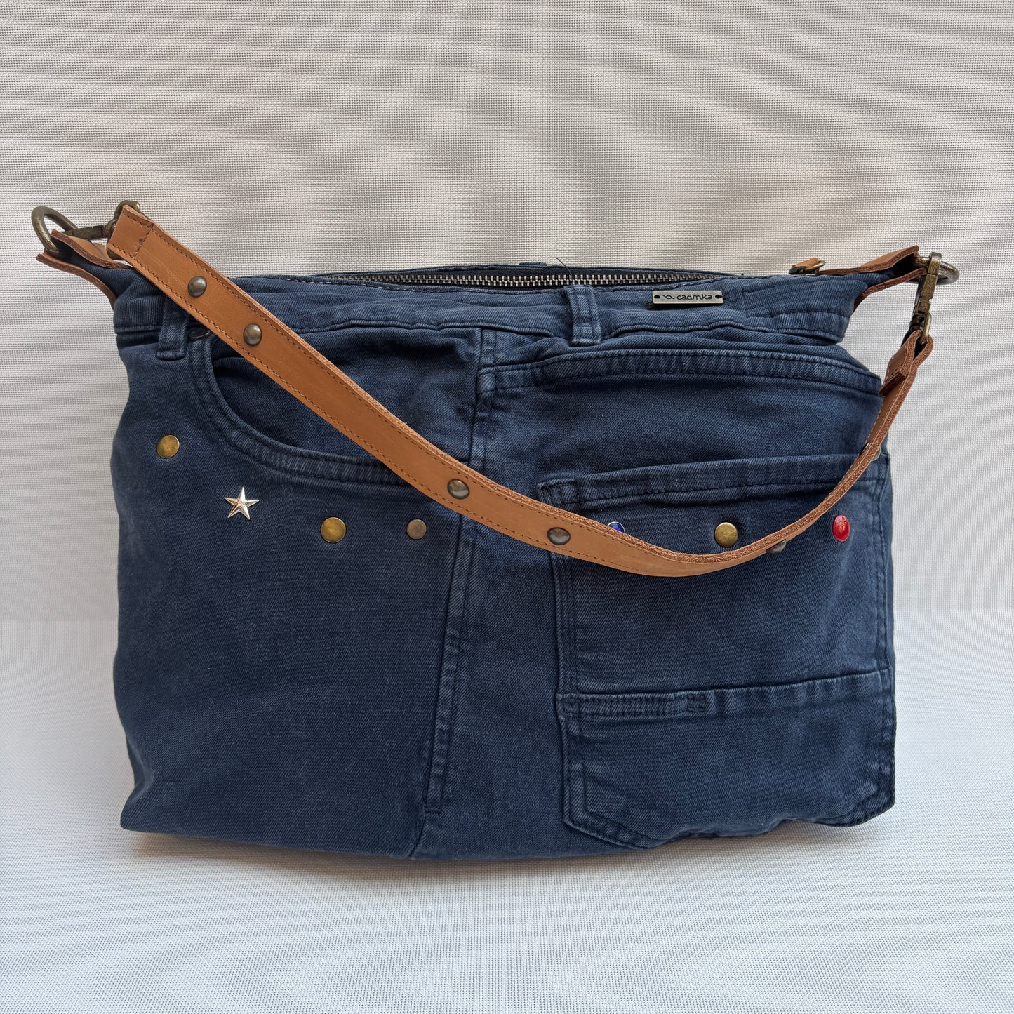 Bolso, bandolera vaquero · Multifunción · ♻️ Jeans Recycled ♻️ · Pieza Única Núm. 17782