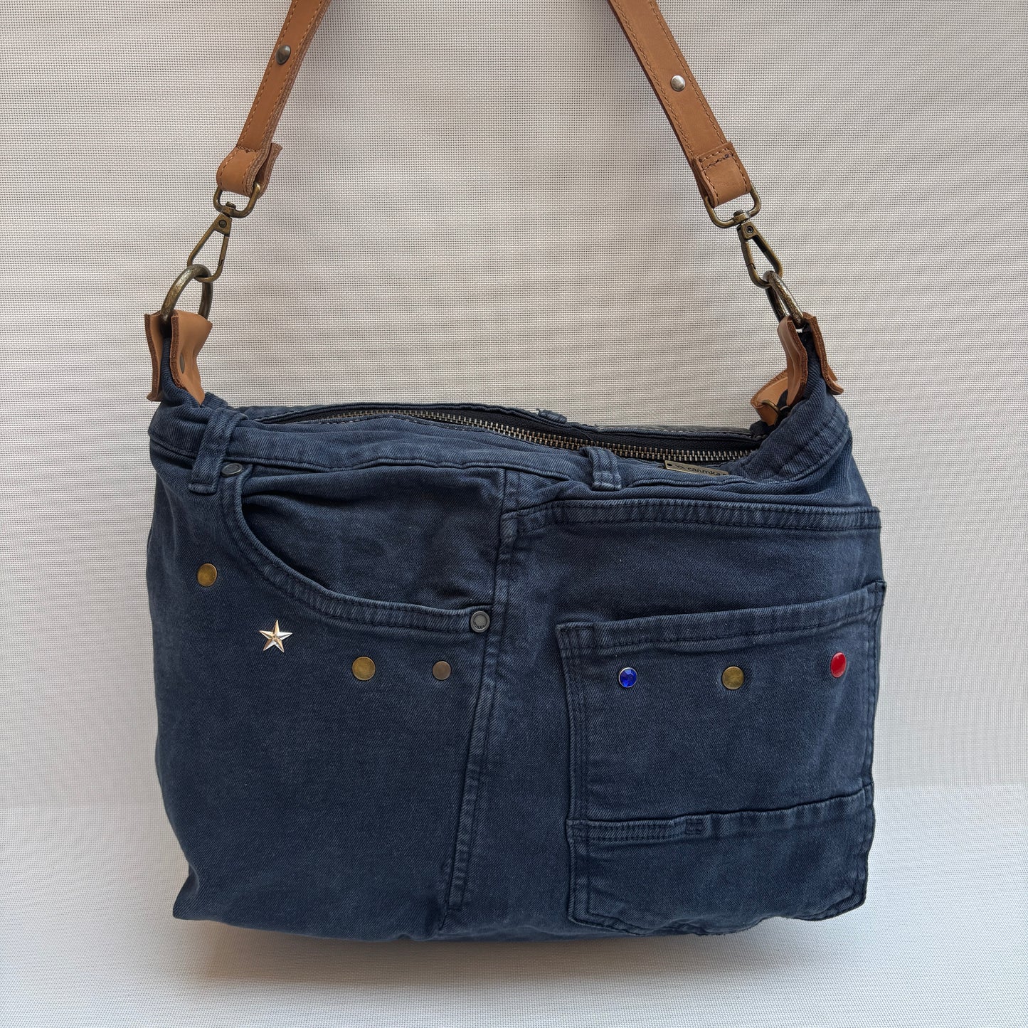 Bolso, bandolera vaquero · Multifunción · ♻️ Jeans Recycled ♻️ · Pieza Única Núm. 17782