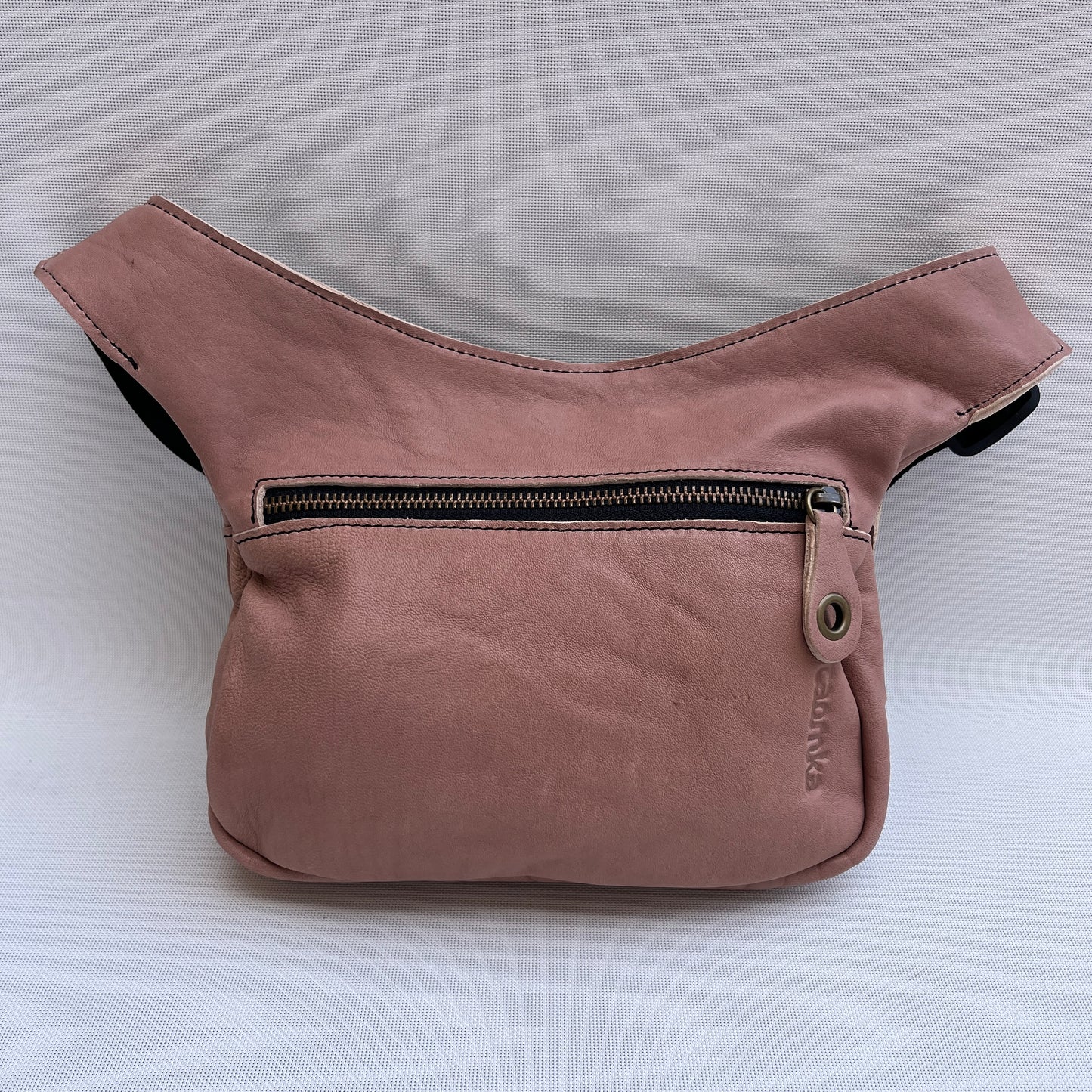 (TARA) Special Brown &amp; Silver BioCuir® natural leather Unique Piece No. 10858