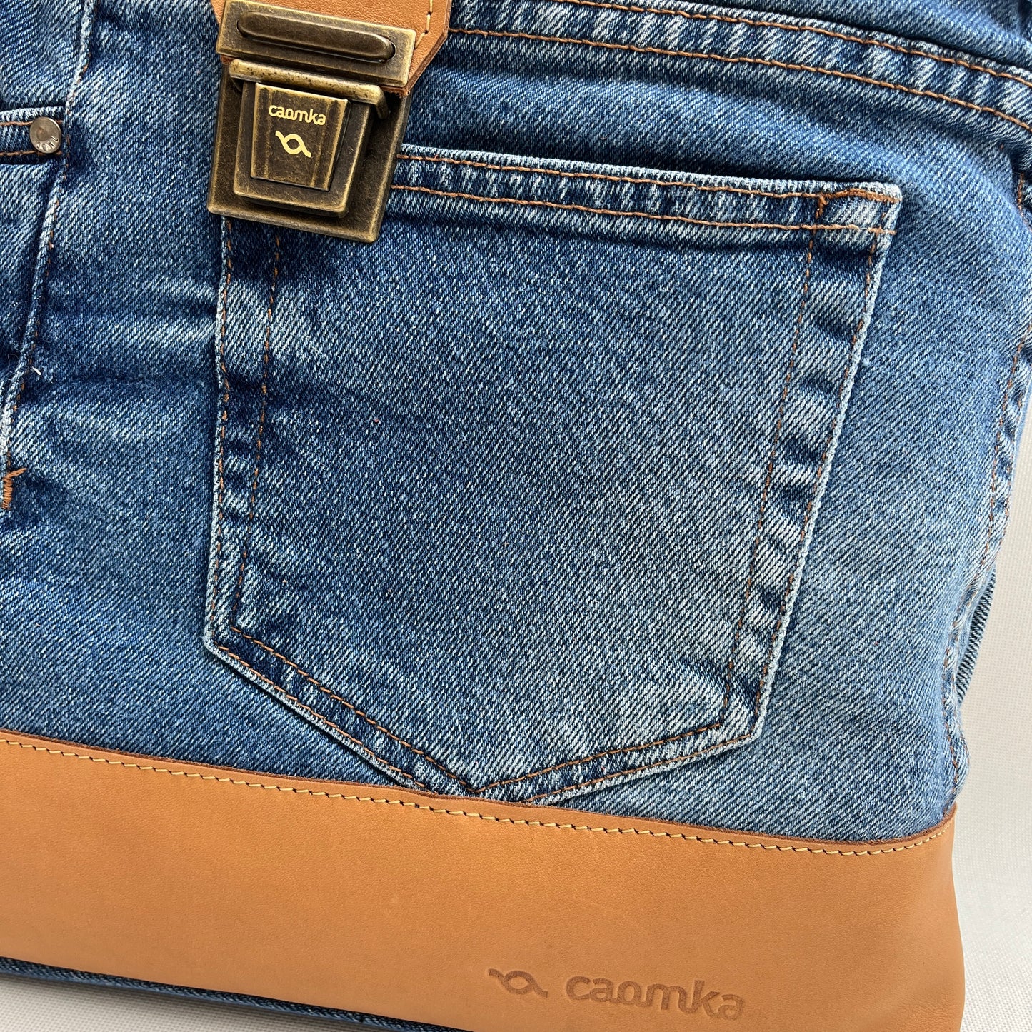 Mochila Top Caomka Recycled ♻️ Jeans · Pieza Única 15266