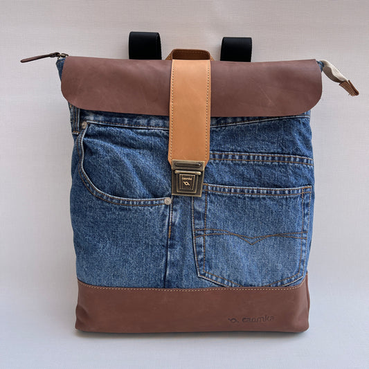 Mochila Top Caomka Recycled ♻️ Jeans · Pieza Única 15261