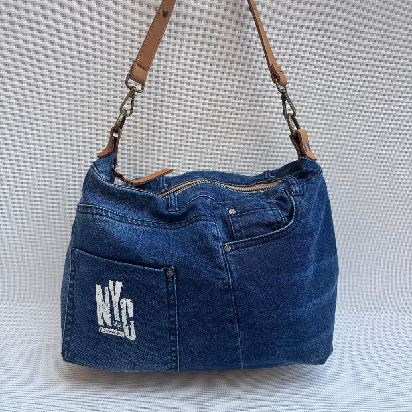 Bolso, bandolera vaquero · Multifunción · ♻️ Jeans Recycled ♻️ · Pieza Única Núm. 17776