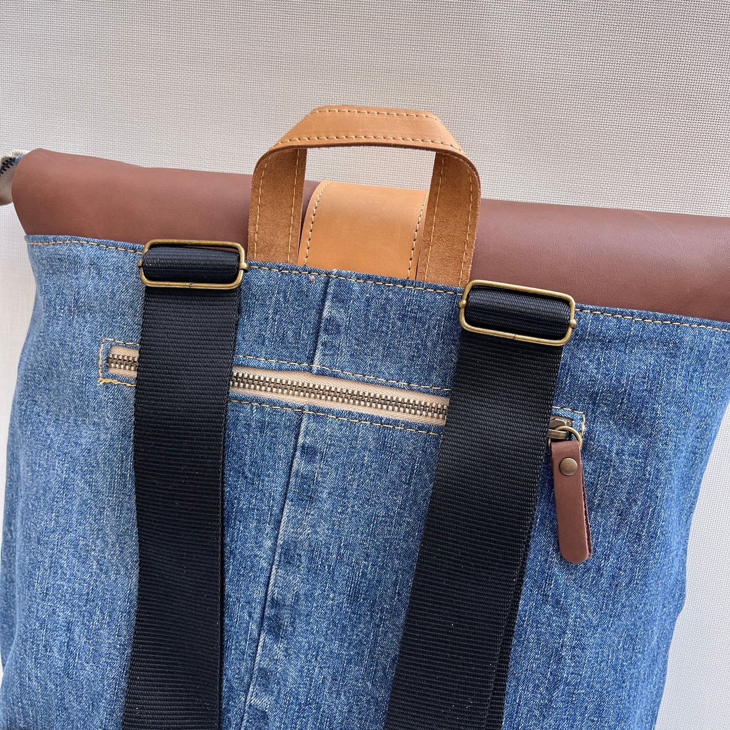 Mochila Top Caomka Recycled ♻️ Jeans · Pieza Única 15261