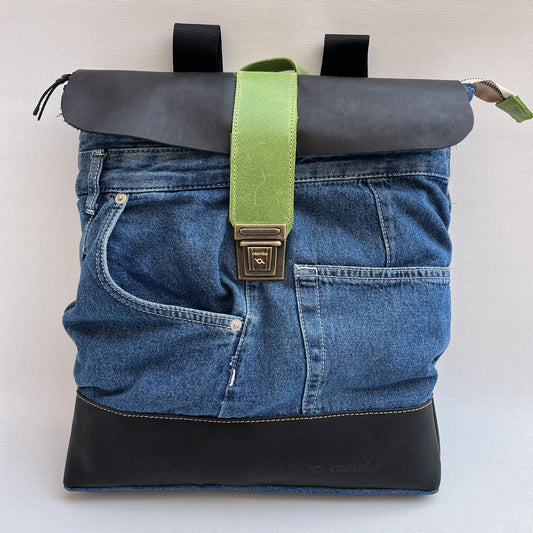 Mochila Top Caomka Recycled ♻️ Jeans · Pieza Única 15262