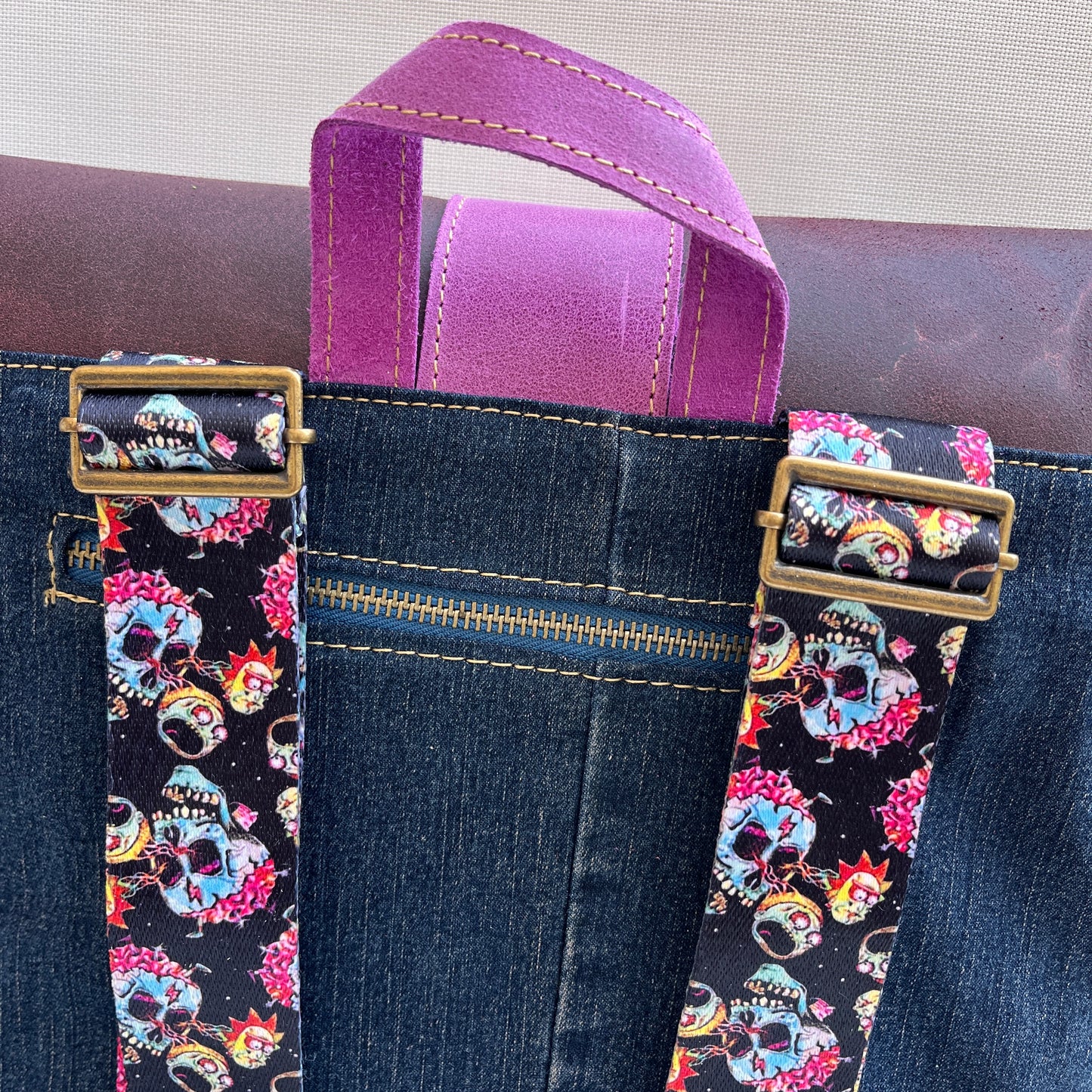 Mochila Top Caomka Recycled ♻️ Jeans · Pieza Única 15263