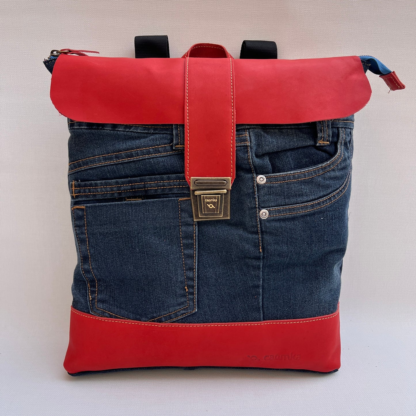 Mochila Top Caomka Recycled ♻️ Jeans · Pieza Única 15264