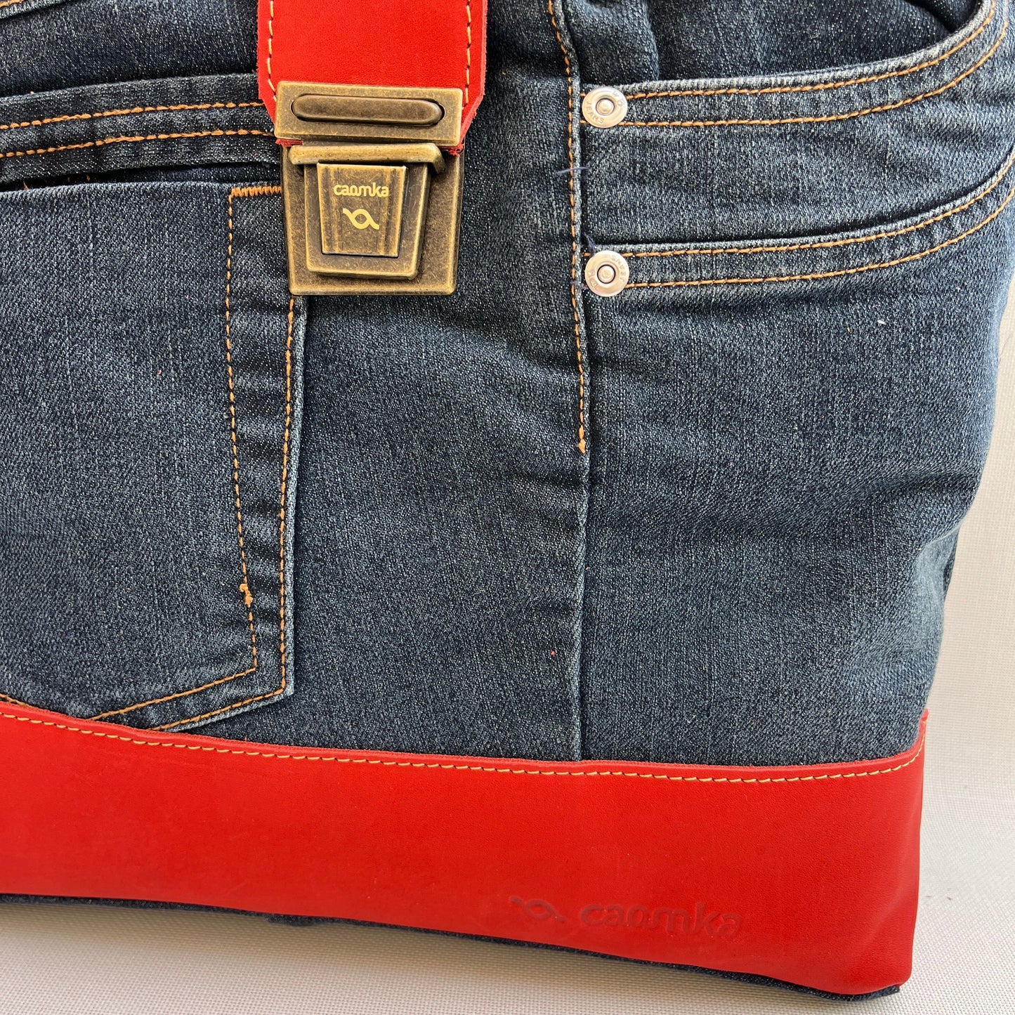 Mochila Top Caomka Recycled ♻️ Jeans · Pieza Única 15264