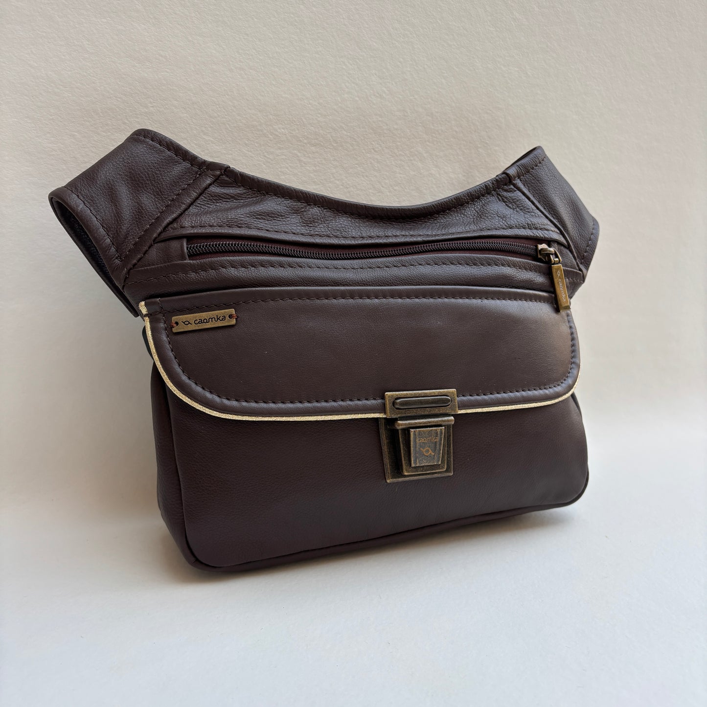 BioCuir Classic Black &amp; Silver BioCuir® Natural Leather Exclusive Piece No. 6678