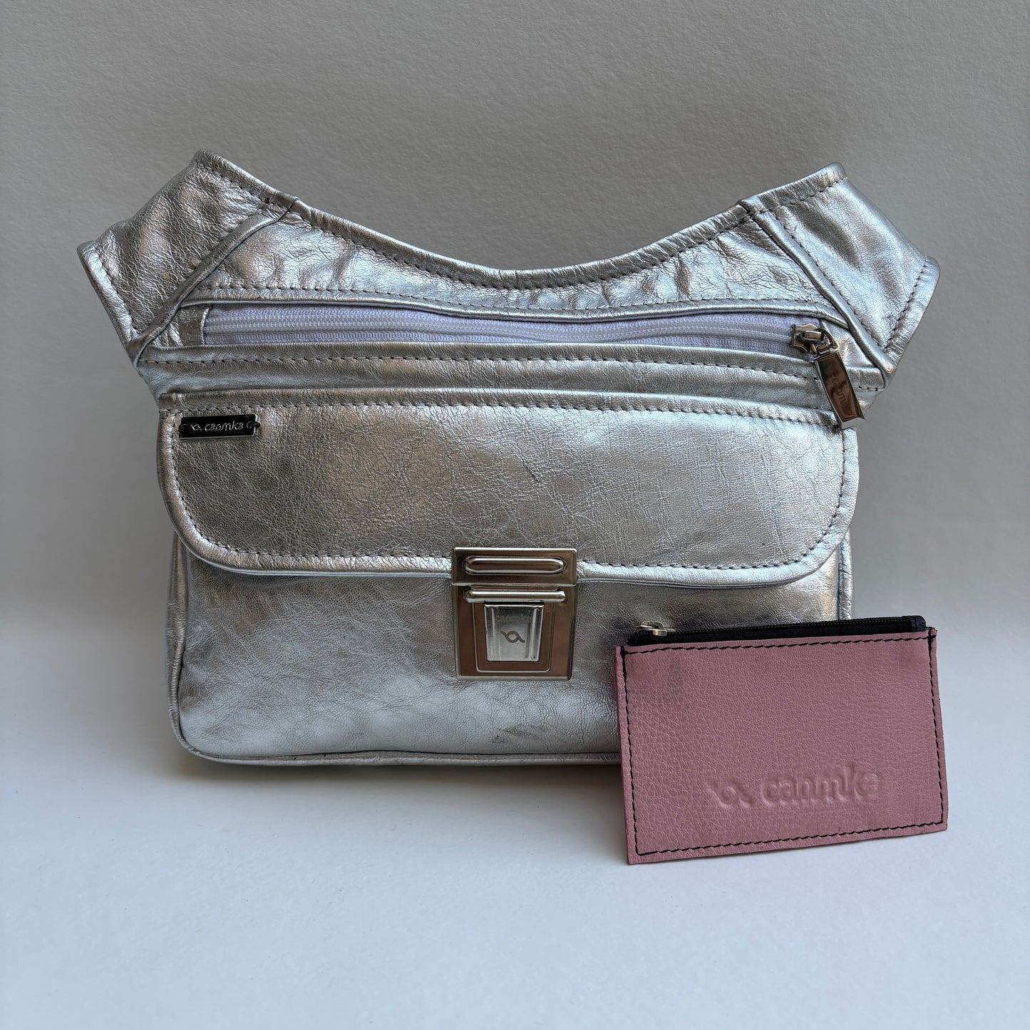 BioCuir Classic Black &amp; Silver BioCuir® Natural Leather Exclusive Piece No. 6678