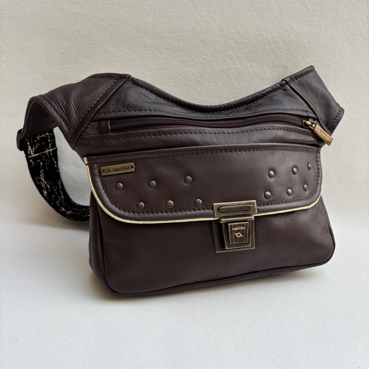 BioCuir Classic Black &amp; Silver BioCuir® Natural Leather Exclusive Piece No. 6678