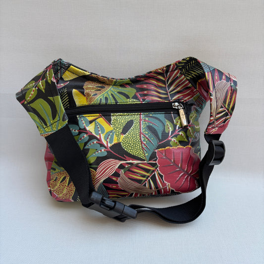 Riñonera "Special Tropical" + Bolsillo trasero · Tela resinada impermeable · Pieza Única Núm. 17851