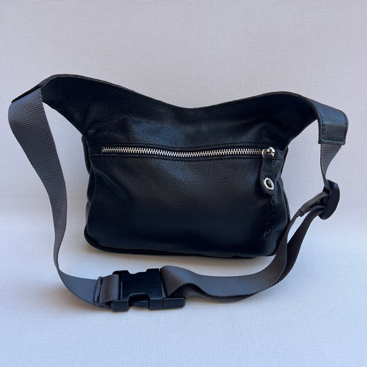 Special "Trencadis" Black &amp; Silver BioCuir® natural leather Unique Piece No. 13329