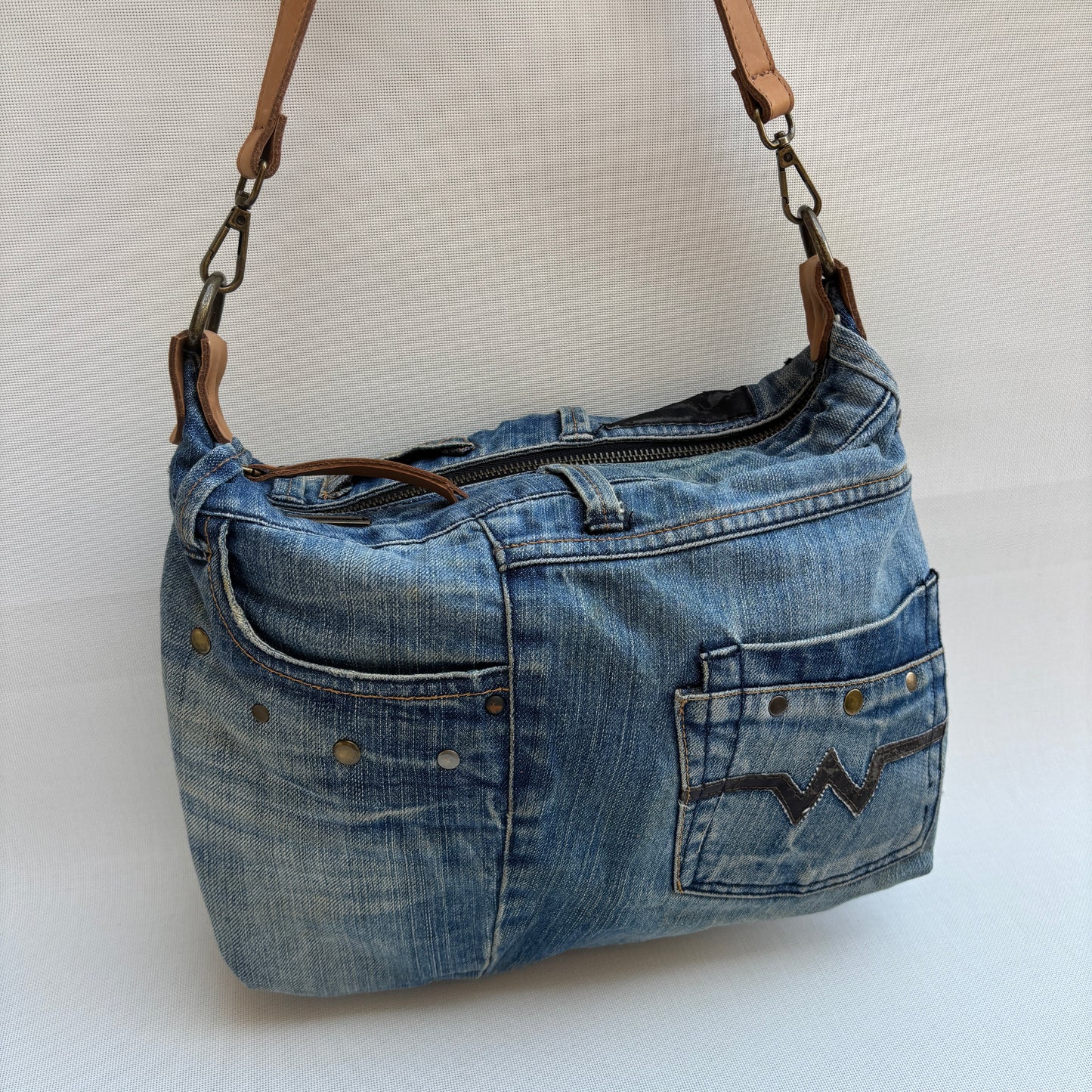 Bolso, bandolera vaquero · Multifunción · ♻️ Jeans Recycled ♻️ · Pieza Única Núm. 17839