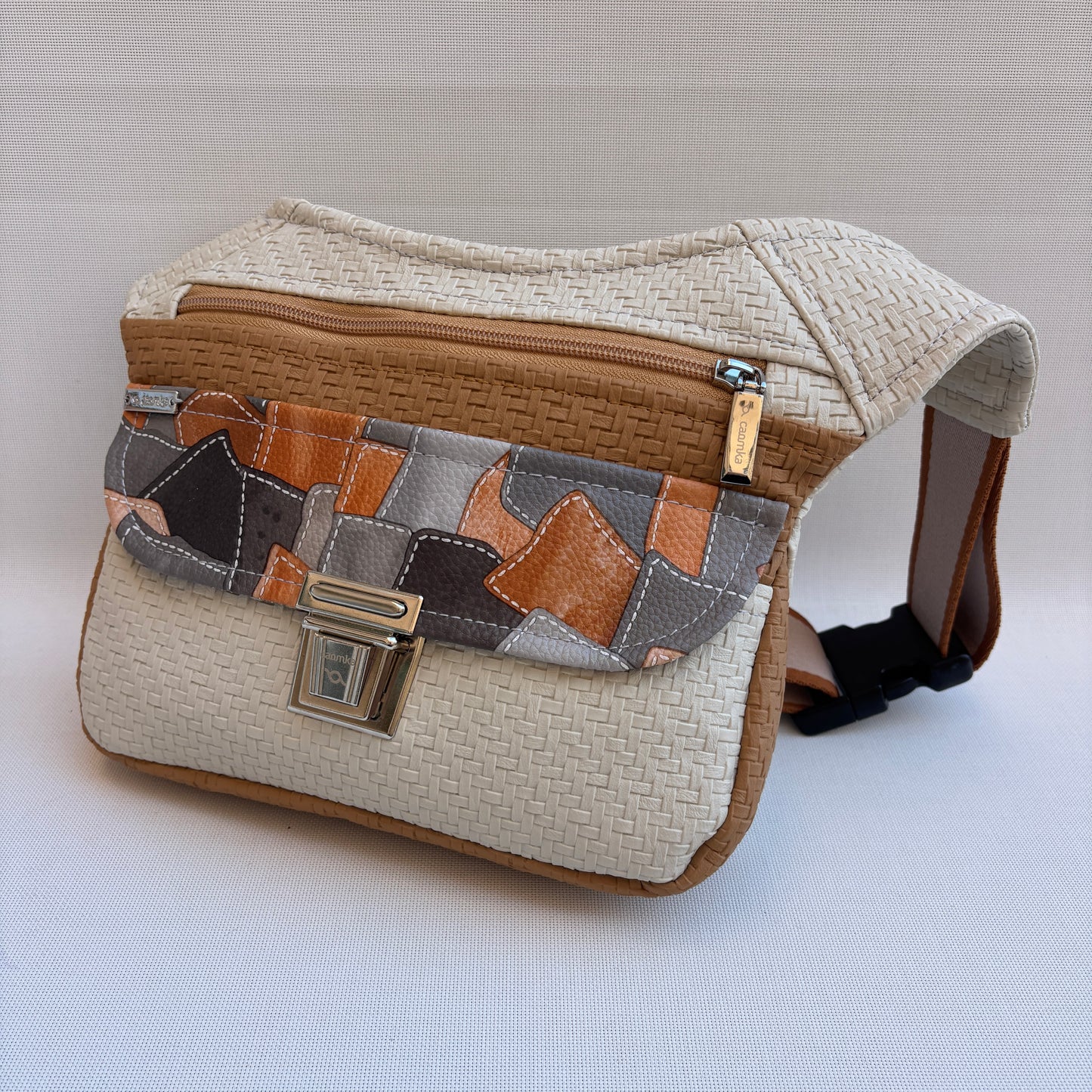 Riñonera "Elegant Patchwork Top" · Polipiel · Pieza Única Núm. 18467