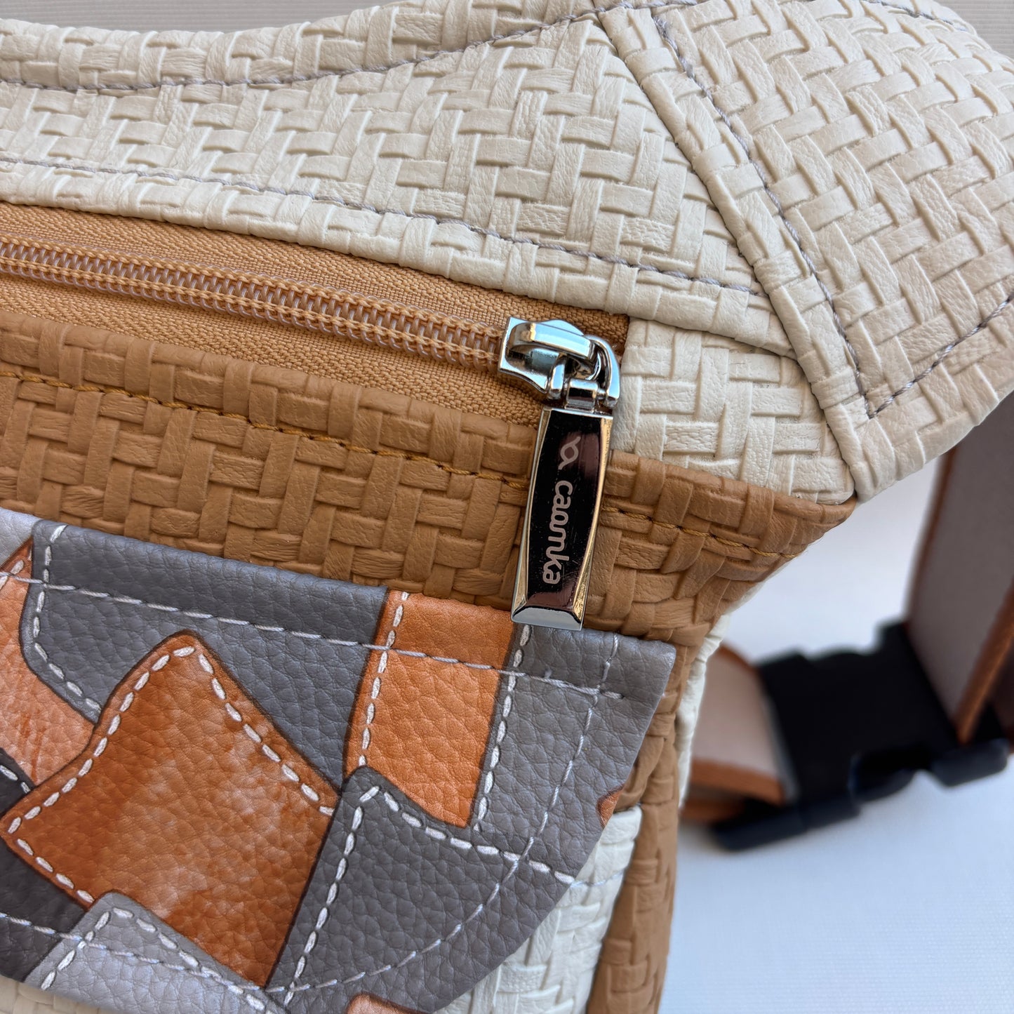 Riñonera "Elegant Patchwork Top" · Polipiel · Pieza Única Núm. 18467