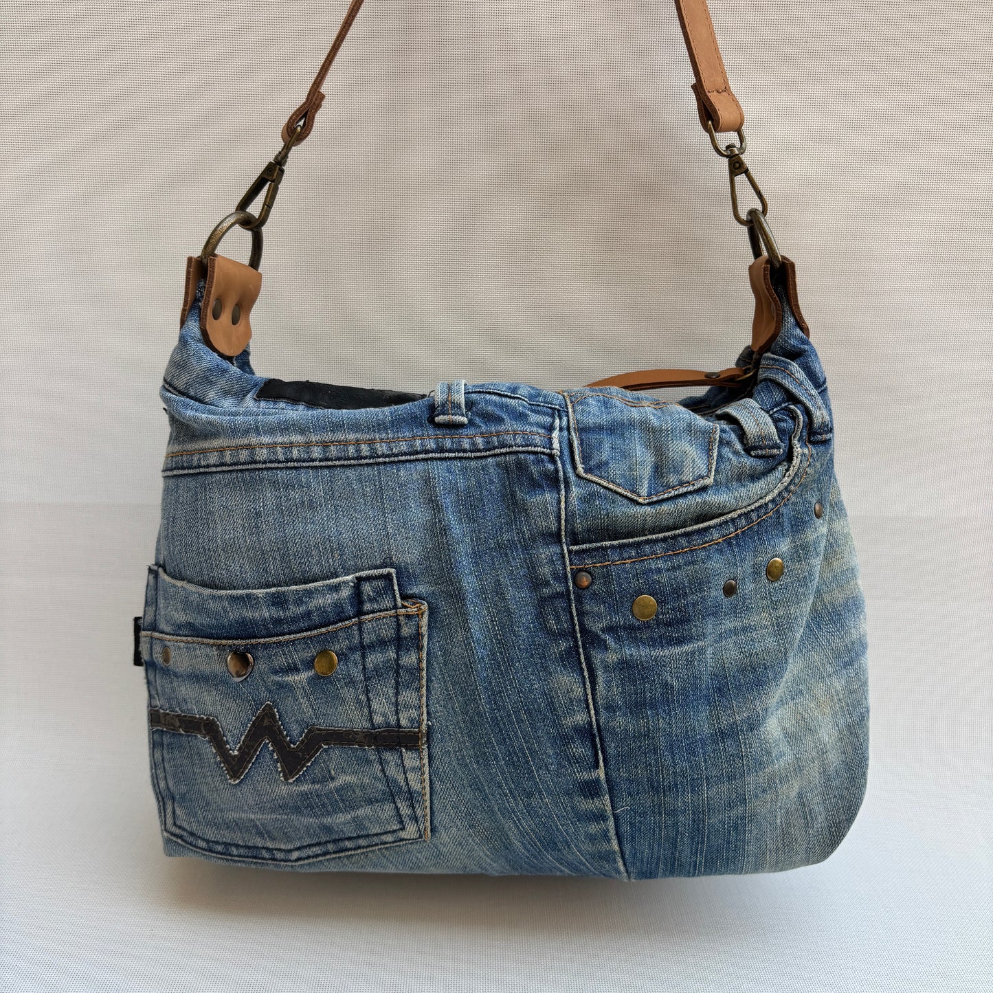 Bolso, bandolera vaquero · Multifunción · ♻️ Jeans Recycled ♻️ · Pieza Única Núm. 17839