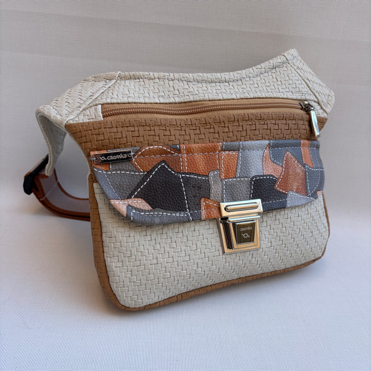 Riñonera "Elegant Patchwork Top" · Polipiel · Pieza Única Núm. 18467