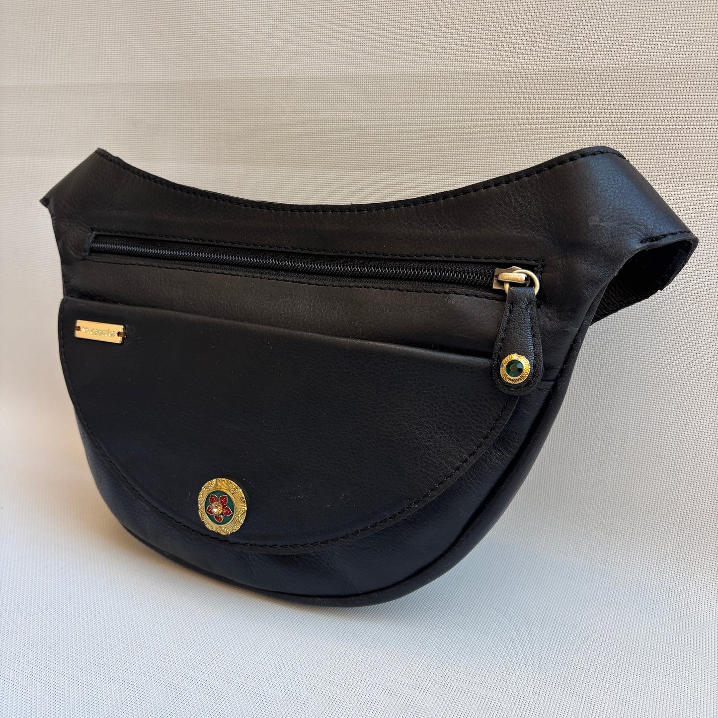 Riñonera Luna "Special Black Luxury" Old Gold · Piel · Pieza Exclusiva Núm. 18450