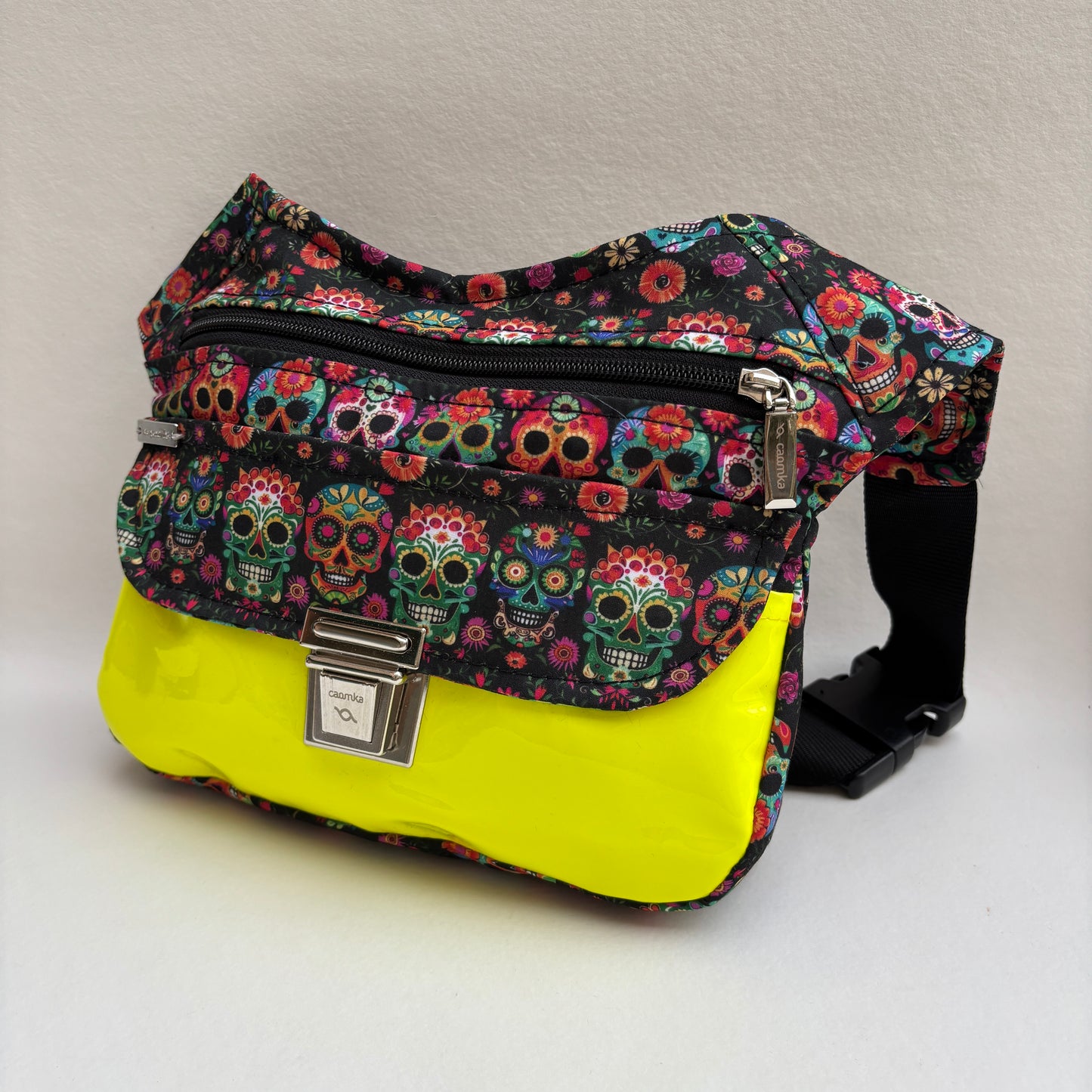 Riñonera "Special Mexican Skulls" + Bolsillo trasero · Pieza Única Núm. 19351