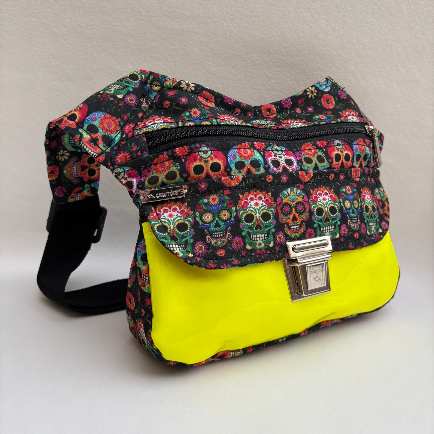 Riñonera "Special Mexican Skulls" + Bolsillo trasero · Pieza Única Núm. 19351