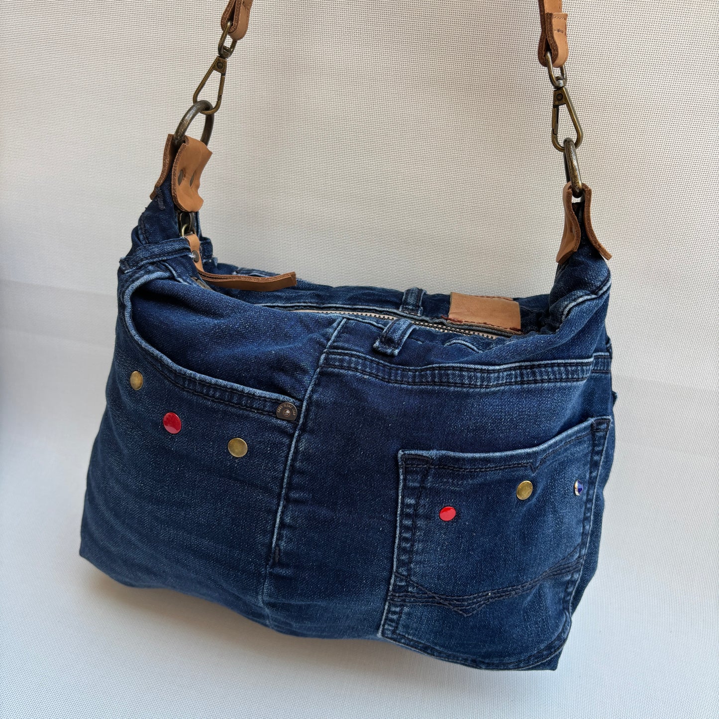 Bolso, bandolera vaquero · Multifunción · ♻️ Jeans Recycled ♻️ · Pieza Única Núm. 17886