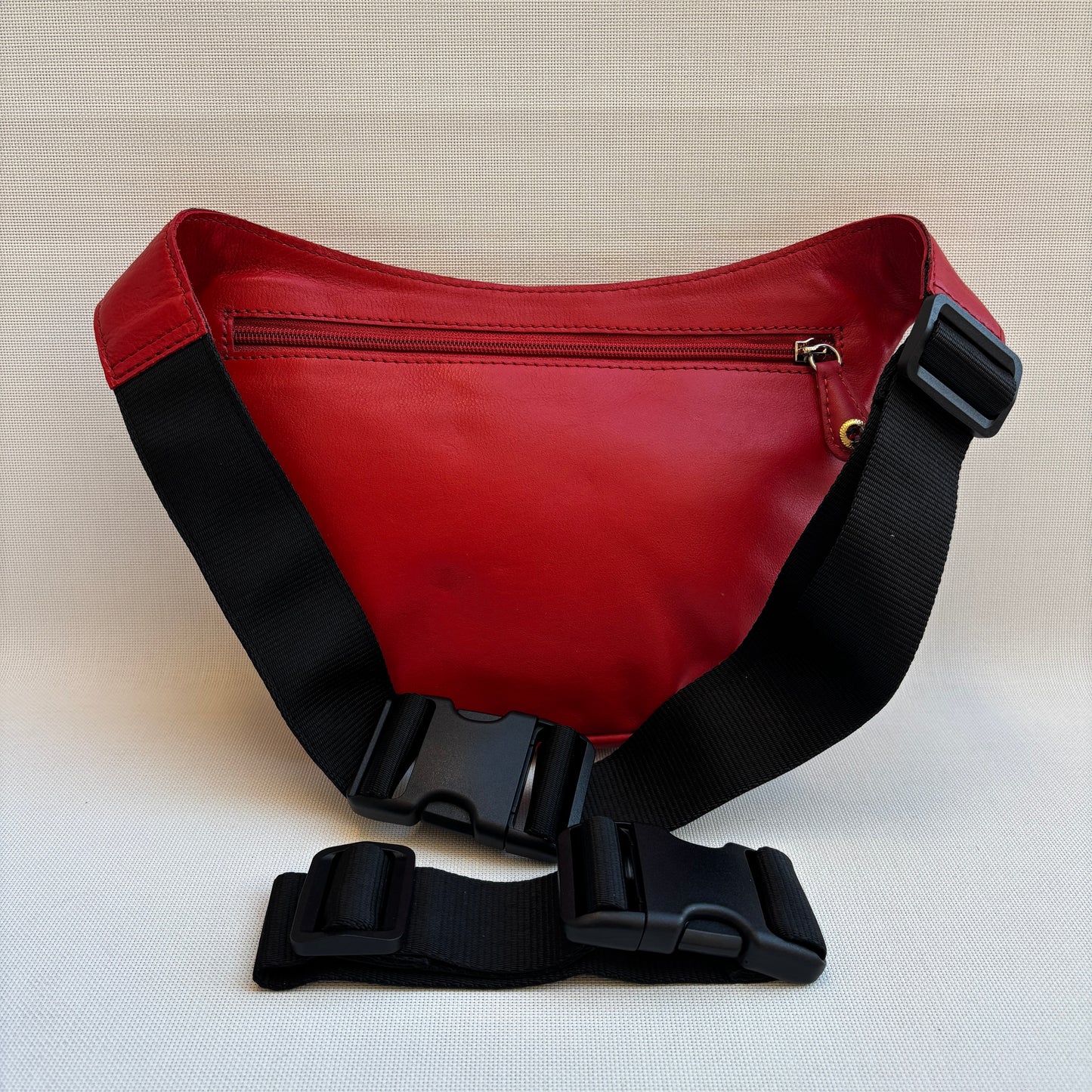 Riñonera Luna "Special Red Luxury" Silver· Piel · Pieza Exclusiva Núm. 18451