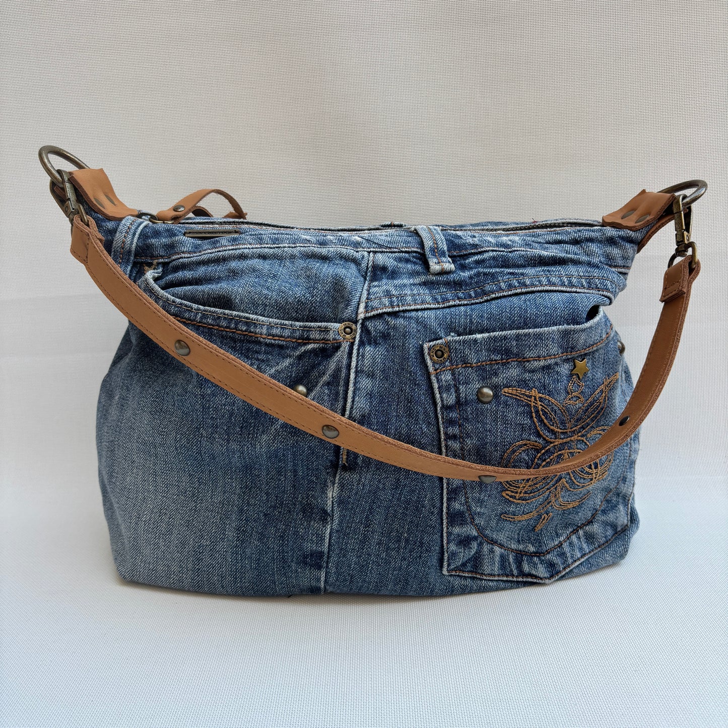 Bolso, bandolera vaquero · Multifunción · ♻️ Jeans Recycled ♻️ · Pieza Única Núm. 17884