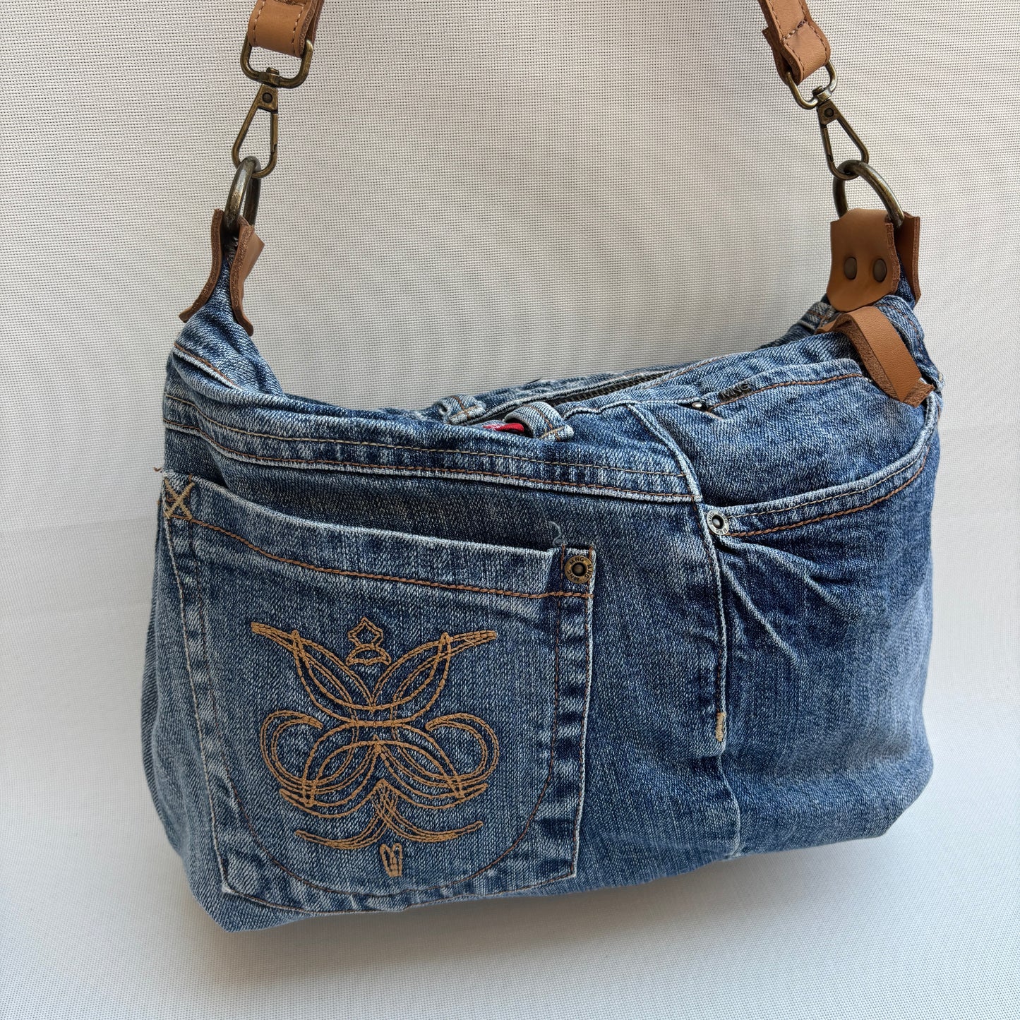 Bolso, bandolera vaquero · Multifunción · ♻️ Jeans Recycled ♻️ · Pieza Única Núm. 17884