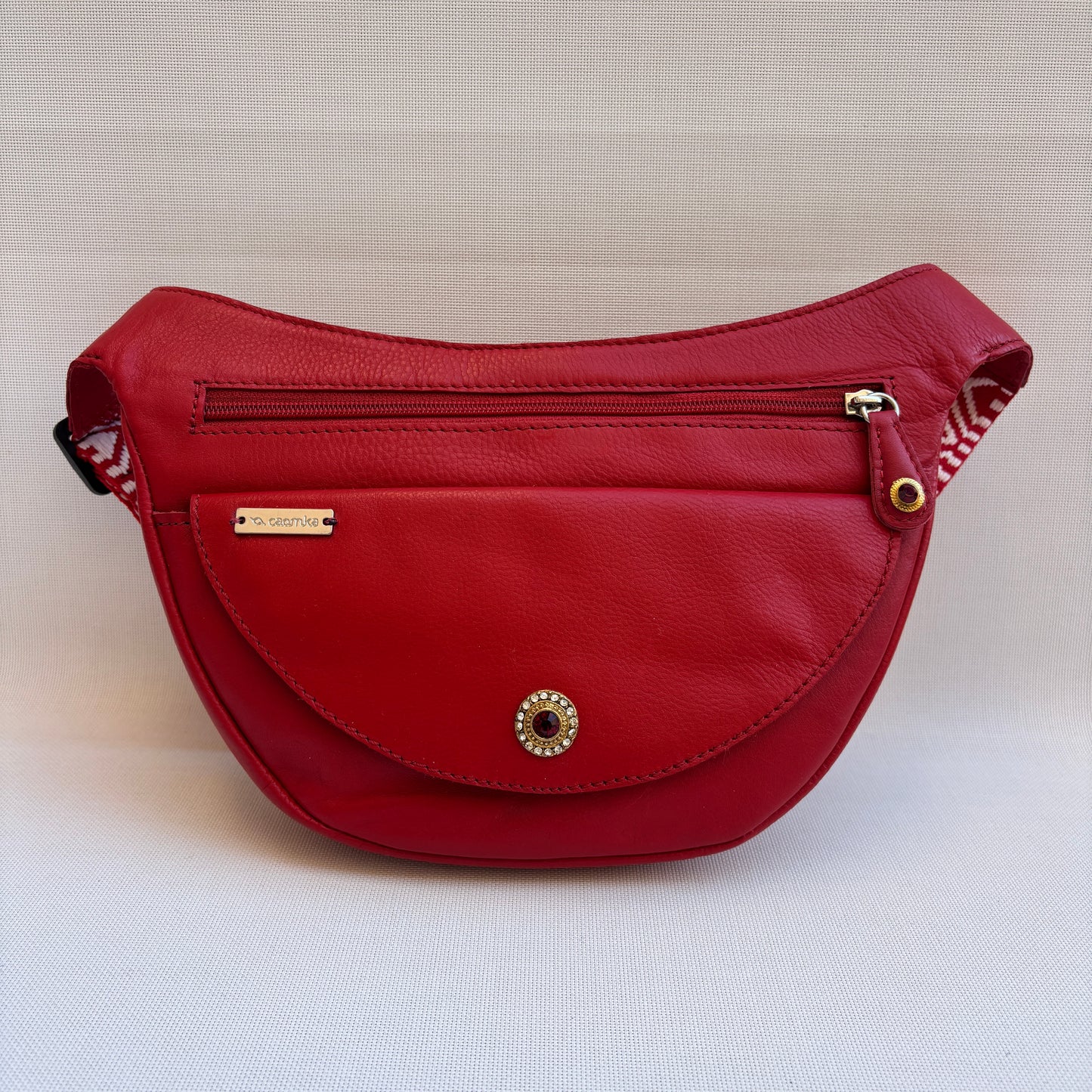 Riñonera Luna "Special Red Luxury Top" Silver · Piel · Pieza Única Núm. 18453