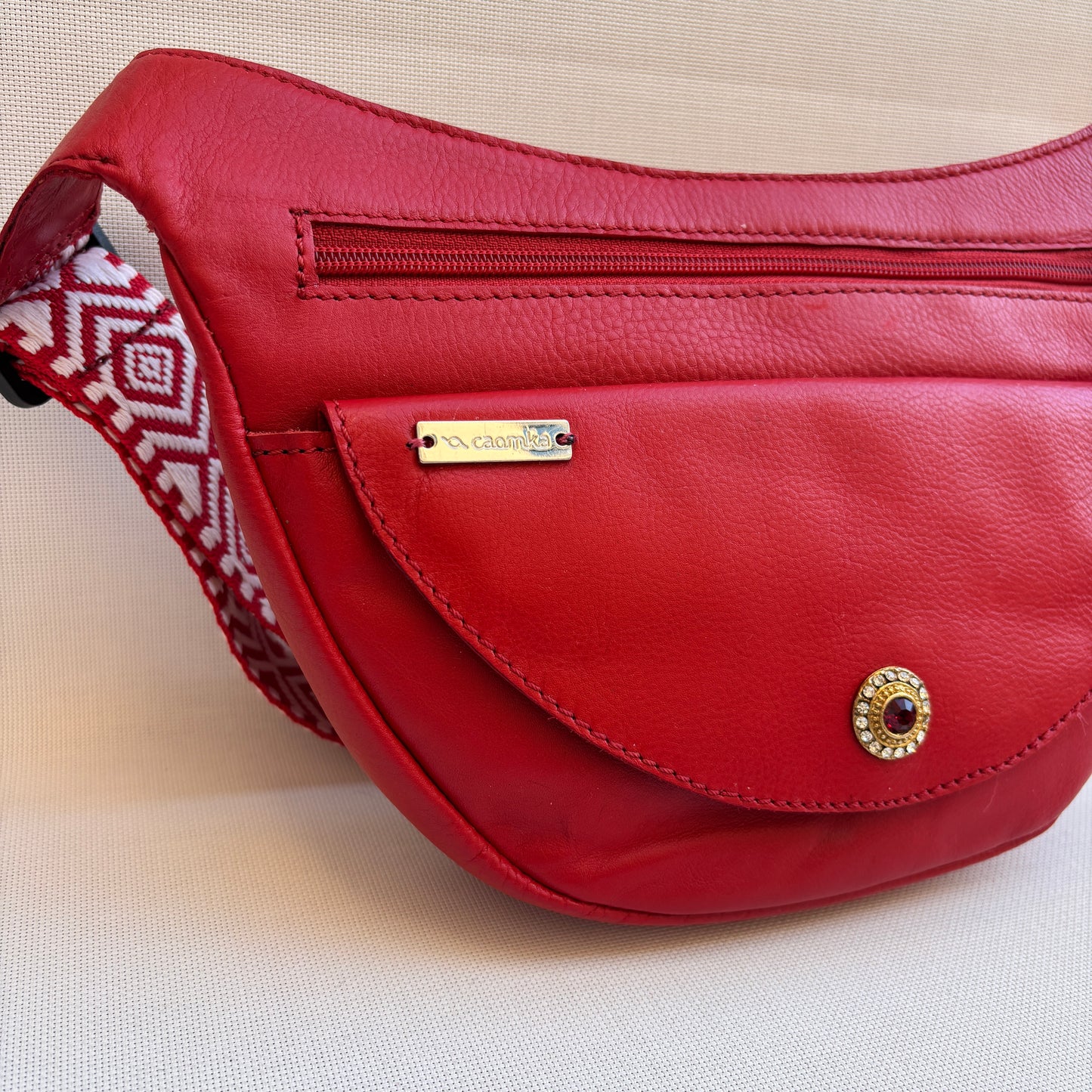 Riñonera Luna "Special Red Luxury Top" Silver · Piel · Pieza Única Núm. 18453